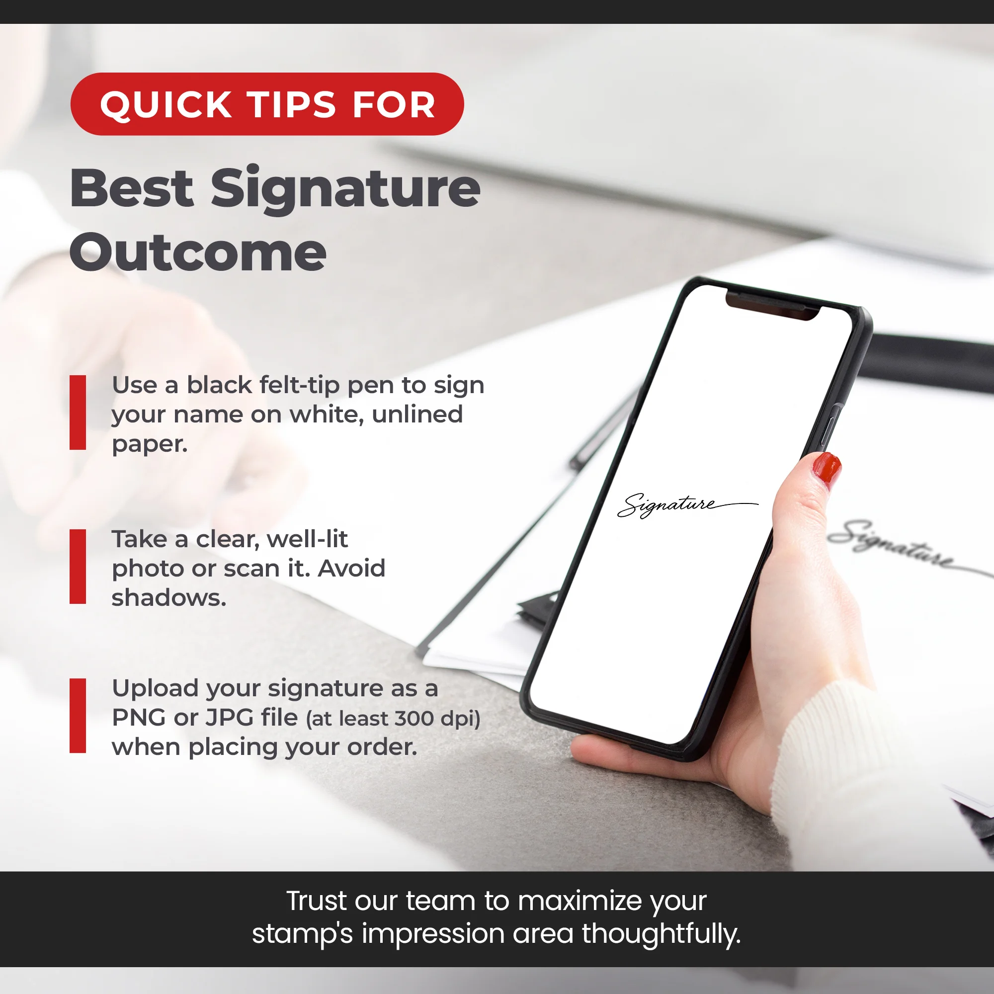 Custom signature stamp guide for personalized rubber stamps custom self inking stamps with clean signature stamp upload tips